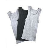 4Baby Cotton Singlet Grey Marle 3 Pack image 0