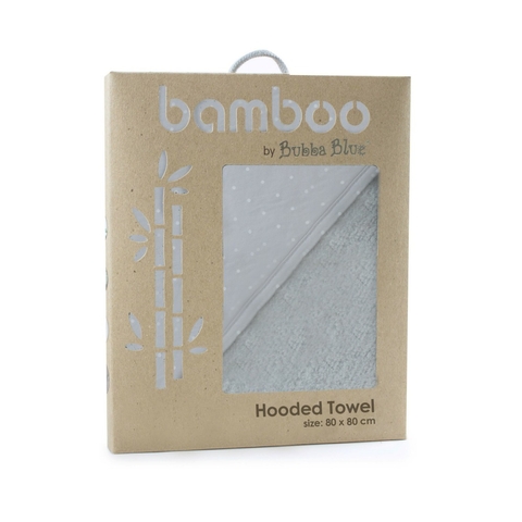 Bubba Blue Grey Bamboo Hooded Towel image 0 Large Image