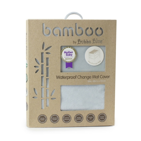 Bubba Blue Grey Bamboo Waterproof Change Pad Cover image 0 Large Image