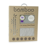 Bubba Blue Grey Bamboo Jersey Cot Fitted Sheet image 0