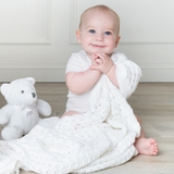 Living Textiles Baby Shawl White image 1
