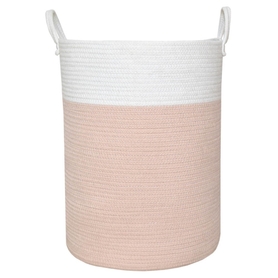 Living Textiles Cotton Rope Hamper Blush (Online Only)
