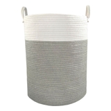 Living Textiles Cotton Rope Hamper Grey (Online Only) image 0