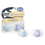 Tommee Tippee Closer To Nature Soother - Newborn - 0-2 Months - 2 Pack - Assorted image 0