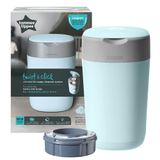 Tommee Tippee Twist & Click Nappy Disposal Bin & 6 Refills - Blue