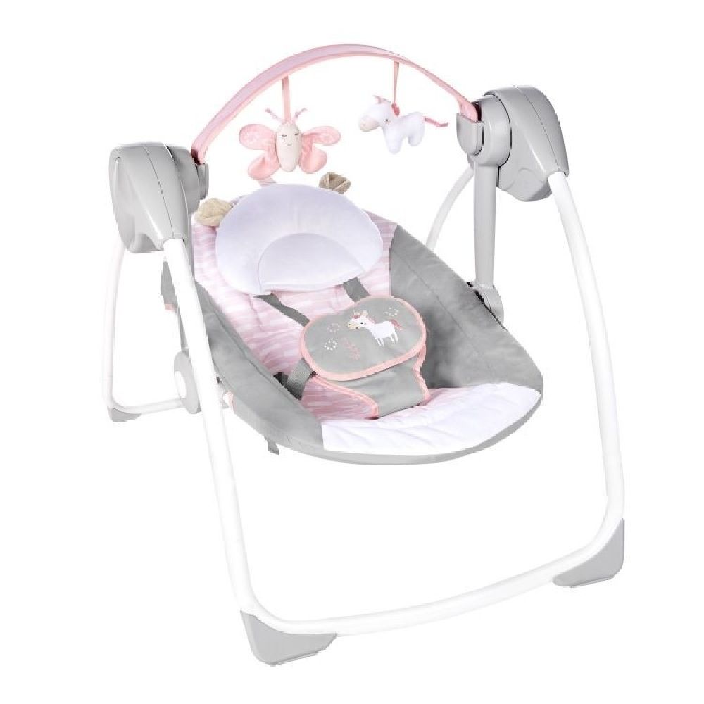 Ingenuity Comfort 2 Go Portable Swing Flora | Swings | Baby Bunting AU