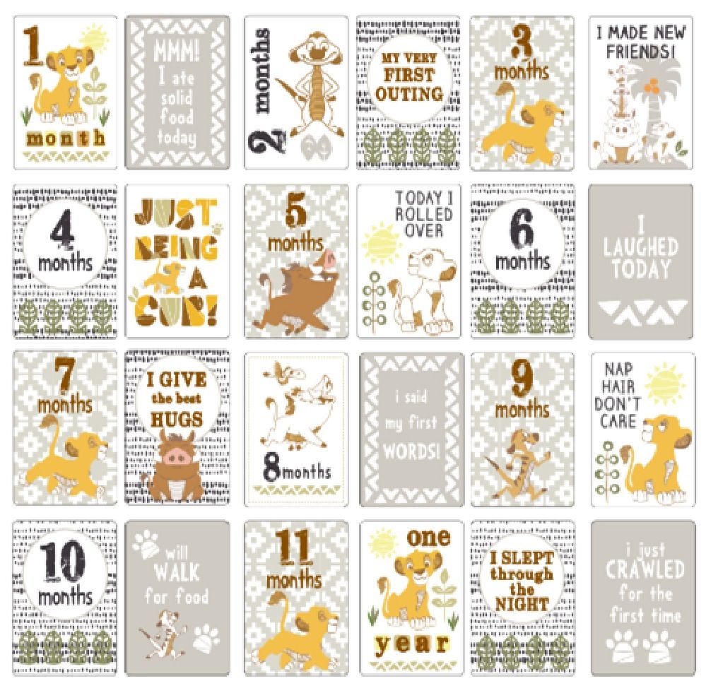 Disney Lion King Milestone Cards