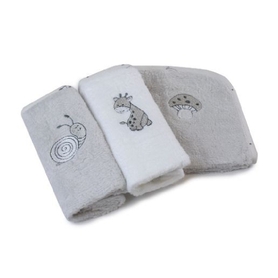 Bubba Blue Playtime Wash Cloth Grey 3 Pack