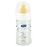 Chicco Well Being Glass Bottle Slow Flow Latex Teat 150ml image 0