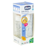 Chicco Well Being Glass Bottle Slow Flow Latex Teat 150ml image 2