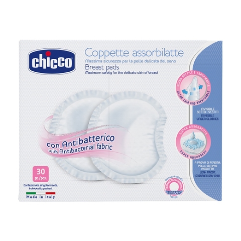 Chicco Antibacterial Breast Pads 30 Pack image 0 Large Image