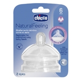 Chicco Natural Feeling Teat 6 Months+ Fast Flow 2 Pack image 0