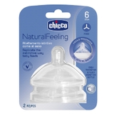 Chicco Natural Feeling Teat 6 Months+ Food Flow 2 Pack image 0