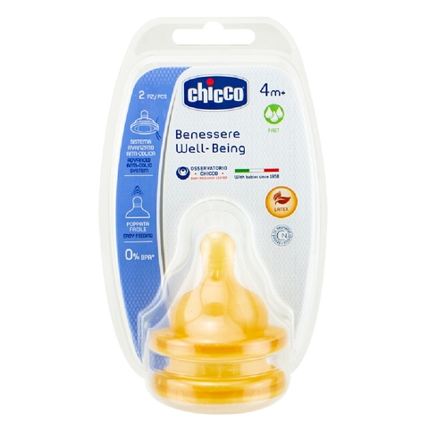 Chicco Well Being Latex Teat 4 Months+ Fast Flow image 0 Large Image