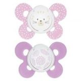Chicco Physio Comfort Soother 6-16 Months 2 Pack Pink image 0