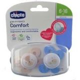 Chicco Physio Comfort Soother 6-16 Months 2 Pack Blue image 0
