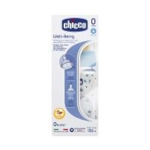 Chicco Well Being Bottle with Latex 0 Months+ Teat 150ml Boy image 0 Large Image