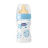 Chicco Well Being Bottle with Latex 0 Months+ Teat 150ml Boy image 1