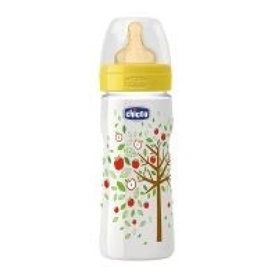 Chicco Well Being Bottle with Latex 4 Months+ Teat 330ml Unisex
