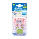Dr Browns Prevent Printed Soother Stage 1 Girl 2 Pack image 0