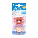 Dr Browns Prevent Printed Soother Stage 2 Girl 2 Pack image 0