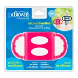 Dr Browns Narrow Neck Silicone Handles Pink image 1