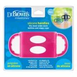 Dr Browns Wide Neck Silicone Handles Pink image 1
