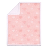 4Baby Velour Blanket Pink Heart image 1