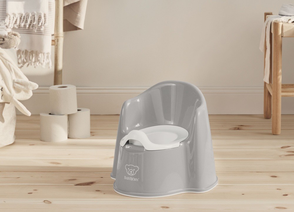 BabyBjorn Potty Chair Grey/White Potty Baby Bunting NZ