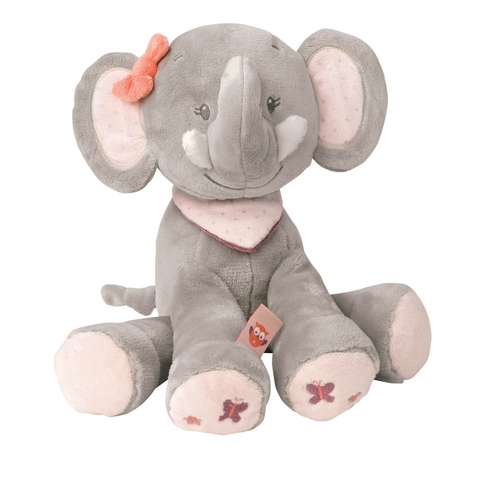 Nattou Cuddly Adele The Elephant Pink/Grey image 0 Large Image