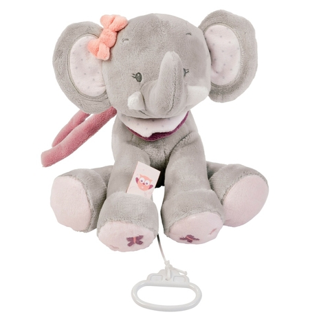 Nattou Musical Adele The Elephant Pink/Grey image 0 Large Image