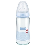 NUK First Choice Plus Bottle - Glass - 240ml - 0-6Months - Assorted image 1