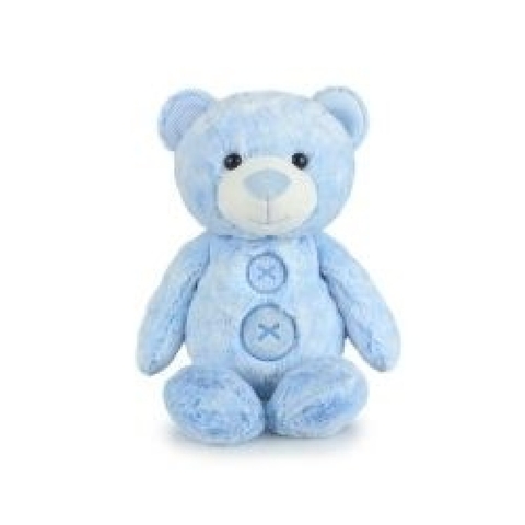 Korimco Patches Teddy Bear 28cm Blue image 0 Large Image