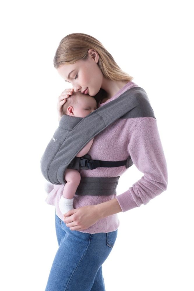 Ergobaby Embrace Cozy Newborn Carrier Heather Grey, Baby Carriers