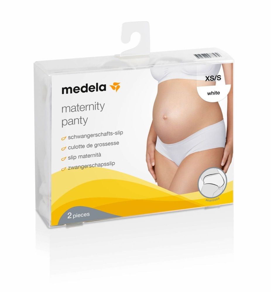 Medela Maternity Panty White Extra Small/Small 2 Pack, Underwear