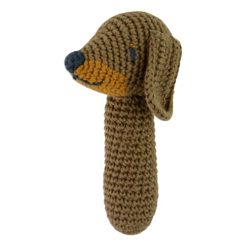 Weegoamigo Crochet Rattle Snags Sausage Dog image 0 Large Image