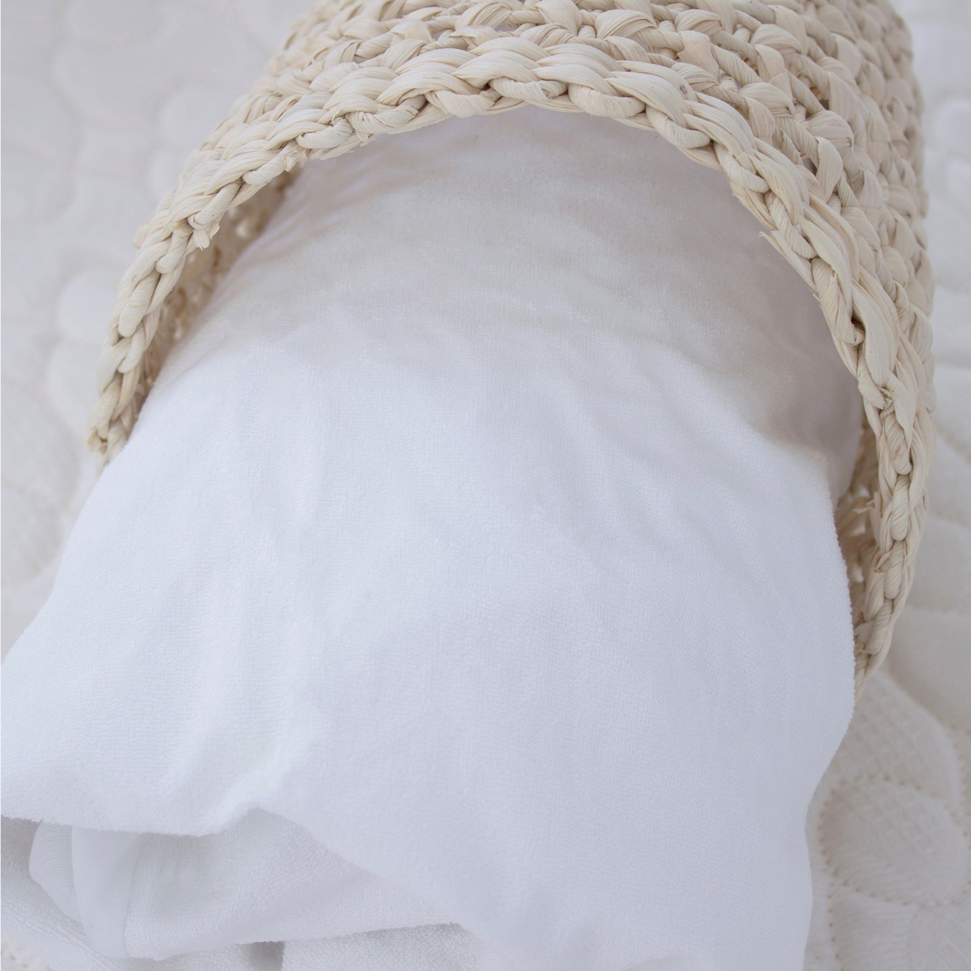 Bubba Blue Bamboo Towelling Mattress Protector CoSleeper White