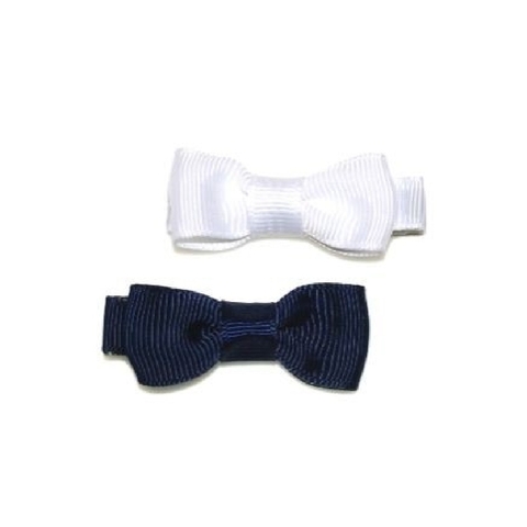 4Baby Grosgrain Small Bow Clips Navy Osfa image 0 Large Image