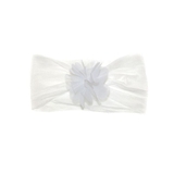 4Baby Organza Flower Baby Headband White Osfa image 0