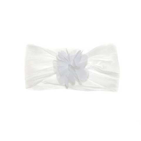 4Baby Organza Flower Baby Headband White Osfa image 0 Large Image