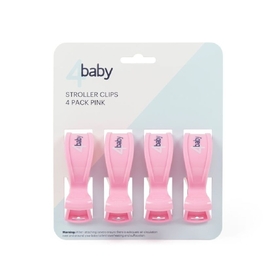 4Baby Stroller Clips 4 Pack Pink