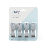 4Baby Stroller Clips 4 Pack Grey image 0