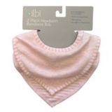 Bilbi Newborn Bandana Bib - Melange Pink - 2 Pack image 0