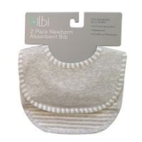 Bilbi Newborn Absorbent Bib - Melange Grey - 2 Pack image 0