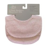 Bilbi Newborn Absorbent Bib - Melange Pink - 2 Pack image 0