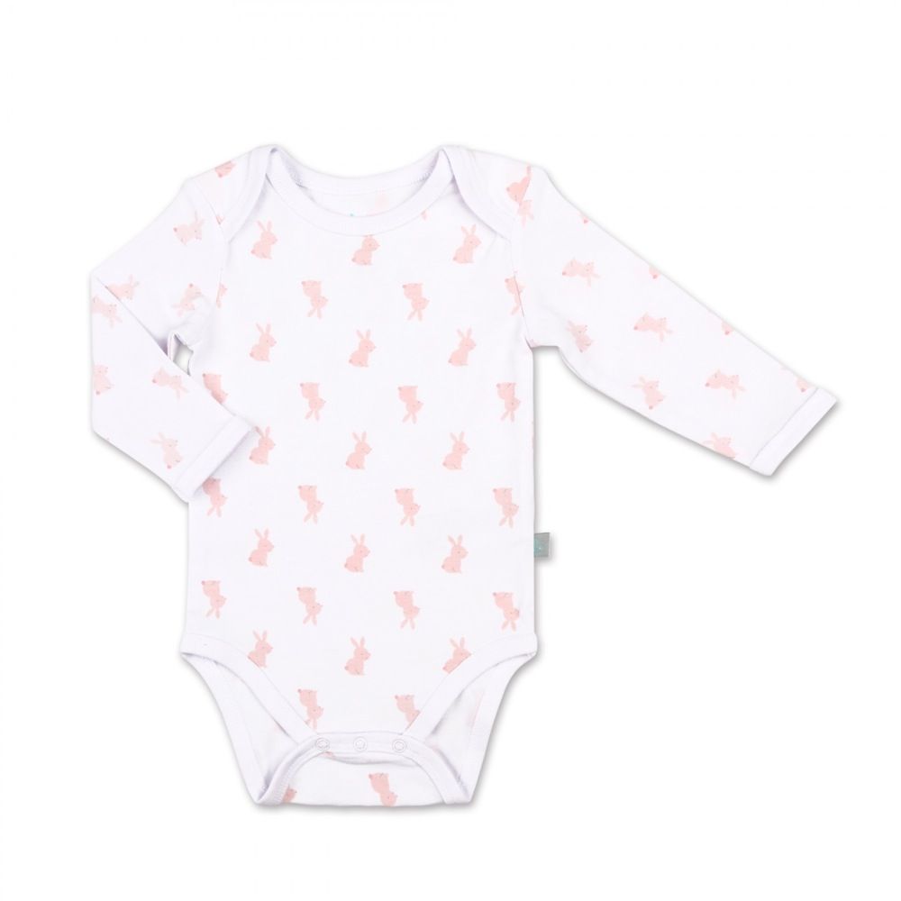 Bilbi 2 Pack Bodysuit Long Sleeve Bunny Pink/White | Bodysuits | Baby ...