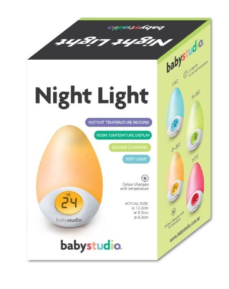 Baby room thermometer hot sale and night light