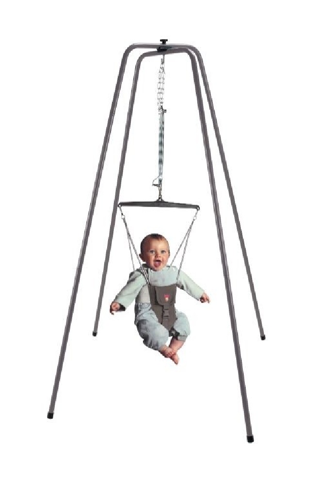 Jolly Jumper Bouncer and Stand Set - Grey | Swings | Baby Bunting NZ