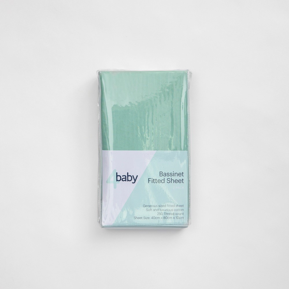 4Baby Fitted Sheet Green 2 Pack Baby Bunting AU