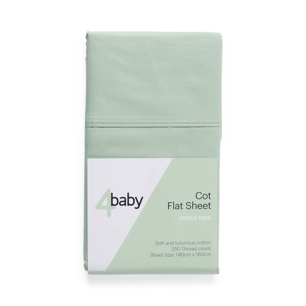 4Baby Cot Flat Sheet Green Cot Baby Bunting AU